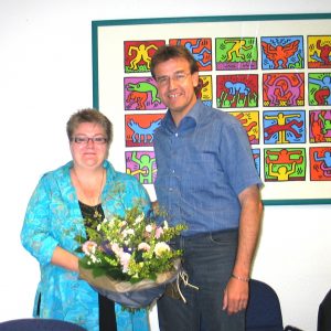 Anke Nipkow-Stille und der Vorsitzende der SPD-Fraktion im Rat der Stadt Bonn