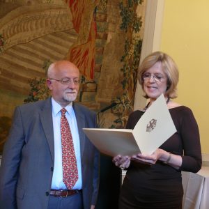 Bernhard von Grünberg mit Oberbürgermeisterin Dieckmann